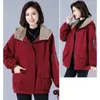 Trench da donna Moda invernale Parka Donna Velluto e ispessito Giacca imbottita in cotone a maniche lunghe con cappuccio allentato casual Cappotto femminile