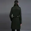 Misturas de lã masculina Design s jaquetas S-6XL oversized altos e grandes homens de lã verde alemanha exército marinha casaco de ervilha 231118