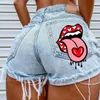 Womens Shorts Summer Denim Pockets Printed Short Femme Ropa Mujer Verano Jeans Feminino Pantalones Cortos Casual 230420