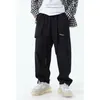 Damenhose, einfarbig, weites Bein, High Street, Vintage, aufgesetzte Taschen, Jogginghose, lose, lässige Hose 230419