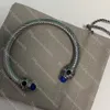 Дизайнерские классические браслеты браслеты серебряные манжеты Bangles Высококачественные изысканные любители ювелирных изделий для начала дизайна Регулируемая юбилейная подарка