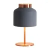 Lampes de table rose blanc gris abat-jour lumières chevet canapé côté lampe de bureau E27 adaptateur de prise luminaire moderne style