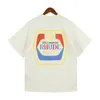 Roupas de moda de grife Tees Hip hop TShirts Estilo High Street Rhude Simples Carta Impressão Casais Soltos Algodão Casual Manga Curta Streetwear Tops Roupas Esportivas