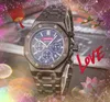 Factory Dircet Sprzedawanie Zegarków czasowych Zegarek czasowy Auto Data Kwarc Ruch ze stali nierdzewnej Słynne szafirowe soczewki Pełne funkcjonalne wszystkie prezenty zegarków kryminalnych
