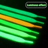 Shoe Parts Accessories 1 Pair Luminous Shoelaces Flat Sneakers Canvas Shoe Laces Glow In The Dark Night Color Fluorescent Shoelace 80100120140cm 231118