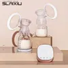 Breastpumps Double Electric Breast Pump Rechargeable Nursing Breast Pumps with LED Display Portable Anti-Backflow Milk Pump BPA Free Q231120