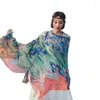 Foulards 200 / 80cm de long foulard en satin soyeux dames d'été châle impression numérique tête de peinture à l'huile