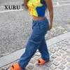 Męskie dżinsy Xuru - Europejska i amerykańska prosta tuba swobodne pikantne dżinsy dla kobiet seksowne spersonalizowane spodnie odzieży roboczej K7-8150 231118