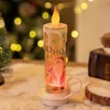 Bougies LED de Noël en PVC, veilleuses portables sans flamme, décoration de table, joyeux bureau, livraison directe, maison, jardin