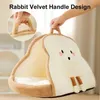 kennels pens Cat Nest Bread Shape Cute House Winter Warm Dog Deep Sleep Pet Tent For Small Medium Supplies 231118