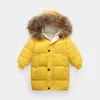 Winter designer kids coat Down Jacket For Boys Real Raccoon Fur Thick Warm Baby Outerwear Coats 2-15 boys girls jackets Years Kid Fashion Teenage Parka