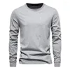 Men's T Shirts Autumn Fashion Long Sleeved Solid Top Streetwear Inner Cotton T-shirt Menswear