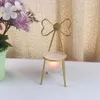 Candle Holders Mini metalowe żelazne krzesło Candlestick Ornament Disted Desktop Dekoracja Uchwyt Stand Stand Stand Crafts 2024