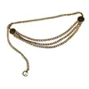 Cinturón de cintura de lujo Cinturones de cadena de cintura de mujer Accesorios de ropa de metal de moda de oro antiguo Banda de espera de diseñador
