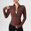 Chemises actives veste de sport col debout vêtements de Yoga haut femme vêtements de sport pour les femmes Naqiyayabei