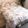 Set Pastoral Style American Small Floral Four-Piece Set All Cotton Pure Däcke Cover Bed Sheet Emitted SkirtObmBtransparent telefonfodral