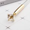 Pieces Metal Pen Luxury Spinning Crystal Diamond Rose Gold Wedding Ballpoint Office School Stationery Supply