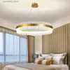 Plafoniere Lampadario di cristallo moderno Soggiorno Lampadari a soffitto Villa Loft Lustro dorato Illuminazione Decorazioni per la casa Plafoniere sospese Q231120