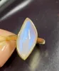 Bagues en grappe LR Fine Jewelry 18K Gold AU750 Sri Lanka Origine Pierre de lune naturelle Gemstone 6.78ct Femme pour femme