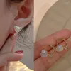 Hoop oorbellen Magic Pearl voor vrouwen Coquette Girls 2023 Fashion Love Ear Cuff Luxury Crystals Elegante sieradenaccessoires