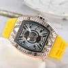 Top Waterproof Watch Silicone Strap Sports Quartz Watch Diamond Dial Timing Gift Exclusive