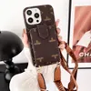 Güzel Lu Crossbody Deri iPhone Kılıfları 15 14 Pro Max 18 17 16 15pro 14pro 13pro 12pro 11pro 13 12 11 x xs 7 8 lüks kart cüzdanı logo kutusu damla püskürtme lb