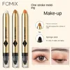 Wenkbrauwversterkers FOMIX Magic Color Bright Color Highlights Oogpotlood Pearl Fine Flash Grooming Carry Bright Double Eye Shadow Bar met een lijst 231120