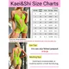 Kaei amp shi rhiestone fishnet bodysuit ışıltılı parti tulum haç içi boş