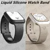 Sport Silicone Watch Band for apple watch bands 42mm 38mm 40mm 44mm 41mm 45mm Link iwatch 4 5 6 SE 7 8 Series Rubber Embossing 3D Concave Pattern Bracelet ap smart Straps