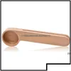 Лопаны столовые приборы кухонный обеденный бар домашний сад Spoon Wood Coffee Scoop с пакетом Clip Столовая ложка сплошной бич деревянный Mea dh7p8