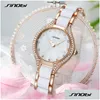 Orologi da polso Orologio alla moda elegante Orologi da donna Orologio di lusso da donna Orologio da polso al quarzo con goccia di diamanti dorati Consegna in goccia Watc Dhgarden Otjwh