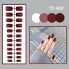 False Nails 24Pcs Solid Color Fake Matte Medium Long Detachable Wearable Full Cover Manicure Press-on For Women