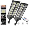 Solar Street Lights 12 heads 504led Outdoor Waterproof High Brightness LED Wall Lamp with Motion Sensor Remote Control for Garden LL