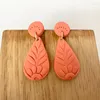 Dangle Earrings Fashion Polymer Clay Women Multicolor Emboss Textured Geometric Drop Statement Jewelry For Holiday Gift Party