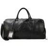 Duffel Bags Natuurlijke koeienhuide reistassen Waterdichte herenleren overnachttas Handtas voor vliegtuig Bagage Men Male weekendtas Business 55cm 230419