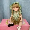 Lalki Bzdoll 55 cm 22 cale miękkie silikonowe Reborn Baby Bath Doll Realistic Princess Toddler Beautiful Bebe Girl 231118