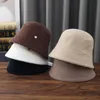 Wide Brim Hats Bucket Hats Warm Winter Solid Color Wool Felt Bucket Hats For Women Fashion Ladies Fleece Fedora Vintage Bowler Hat Dome Fisherman Cap 231118