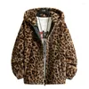 Giacche da uomo Moda Warm Love Giacca invernale da uomo Cappotto Donna con cappuccio in pelliccia sintetica Leopardo Casual Slim Parka S-3XL