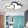 天井のライト2つのハートベッドルームのシンプルなライトウォームスタディクリエイティブロマンチックな天井ランプモダンLEDリビングルーム照明器具Q231120