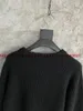 Suéter masculino preto raf simons toalha vintage bordado reunido meio zip suéter para homens mulheres top qualidade camisolas de malha