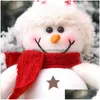 Decorazioni natalizie Simpatico pupazzo di neve Alce Decorazione dell'albero di Natale Ciondolo appeso Cervo Ornamento artigianale Decorazioni per la casa Drop Deliver Dhjz1