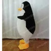 Simulatie Penguin mascotte Kostuums Kerst Halloween Fancy Draai Stripjurk Karakter Carnival Kerstmis Reclame Verjaardagsfeestje Kostuum Outfit