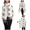 Scarves Womens Tassel Scarf Coat Of Arms Ukraine Long Winter Warm Shawl And Wrap Ukrainian Emblem Daily Wear Pashmina