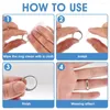 Jewelry Pouches Clip Type Spiral Ring Adjuster Flexible Reusable Size Kit Painless Universal Fit For Loose