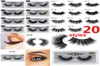 20 Styles 3D Mink Eyelashes Eye Makeup Mink False Lashes mjuka naturliga tjocka falska ögonfransar 3D ögonfransar förlängning mink fransar dhl4754061