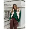 여자 조끼 여자 윌 샤엘라 여성 패션 하이 목을 자른 웨이스트 코트 퍼프 조끼 캐주얼 여자 민소매 재킷 세련된 아가씨 겨울 wotvki