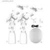 Breastpumps Real Bubee Single/double Electric Breast Pump With Milk Bottle Infant Usb Bpa Free Powerful Breast Pumps Baby Breast Feeding Q231121