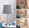 Lampy stołowe krystaliczne światło LED Dimmable biurka metalowy pełny dotyk sypialnia sypialnia nocna dekoracje domu k9 oświetlenie USB