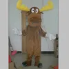 2020 Factory de desconto O traje de mascote de alce marrom -cabeça para Chrias para adultos para desgastar3209