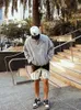 Tasarımcı Giyim Hoodies Moda Sweatshirt American Rhude Stand Yaka Yarım Fermuarlı Triko Erkek Oversize Küçük Kalabalık High Street Trend Brand Ins Pullover Coat